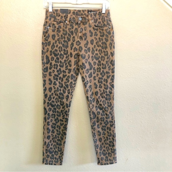 Blank NYC The Reade Crop Jungle Cat Leopard Print Skinny Jeans Size 25 - Picture 1 of 16